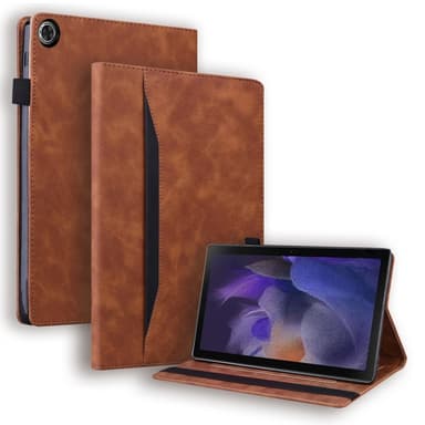 SKALO Samsung Tab A9+ PU-nahkainen Lompakkokotelo - Ruskea