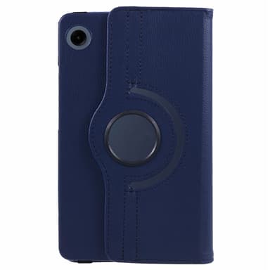 SKALO Samsung Tab A9 360 Litchi Suojakotelo - Tummansininen