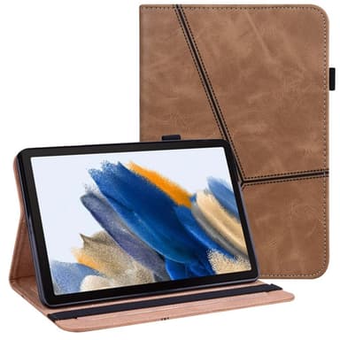 SKALO Samsung Tab A9+ PU-nahkainen Lompakkokotelo - Ruskea