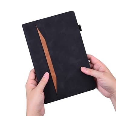 SKALO Samsung Tab A9+ PU-nahkainen Lompakkokotelo - Musta
