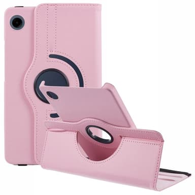 SKALO Samsung Tab A9 360 Litchi Suojakotelo - Pinkki