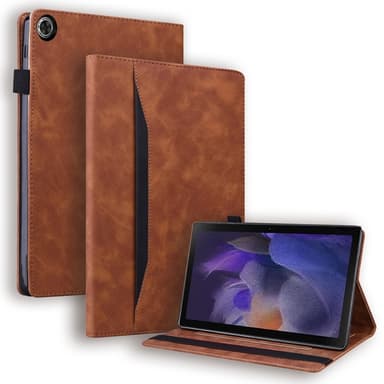 SKALO Samsung Tab A9 PU-nahkainen Lompakkokotelo - Ruskea