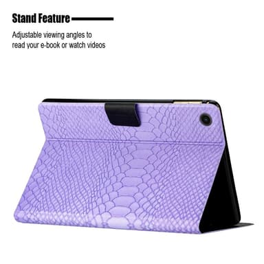 SKALO Samsung Tab A9 Croco PU-nahkainen Lompakkokotelo - Violetti
