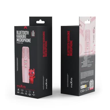 Maxlife Animal MXBM-500 - Bluetooth Karaoke-Mikrofon med högtalare, Rosa