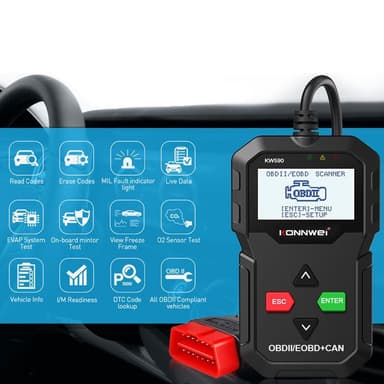 KONNWEI KW590 OBD2 Vianmäärityslukija/auton diagnostiikkatyökalu