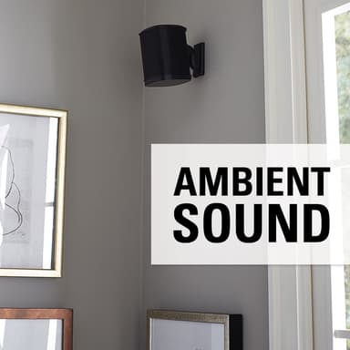 SANUS Wall Mount for Sonos One SL Play:1 Play:3 Pair Black