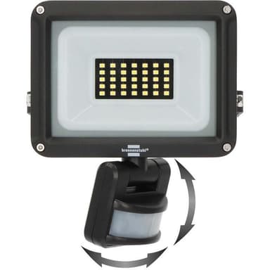 brennenstuhl LED-kohdevalo JARO 3060 P (LED-valonheitin seinäasennukseen ulkokäyttöön IP65, 20W, 2300lm, 6500K, liiketunnistimella)