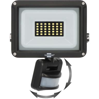 brennenstuhl LED-kohdevalo JARO 3060 P (LED-valonheitin seinäasennukseen ulkokäyttöön IP65, 20W, 2300lm, 6500K, liiketunnistimella)