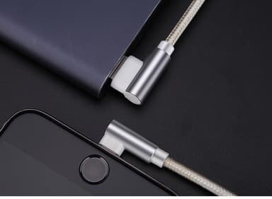 NÖRDIC vino USB C–vino USB A -kaapeli, synkronointiin ja lataukseen, valkoinen, 2 m