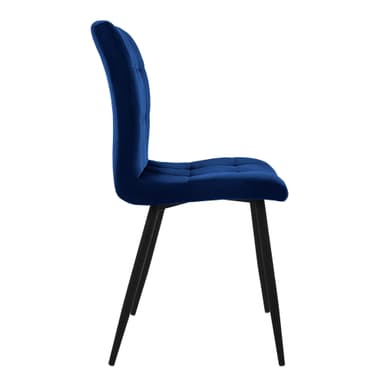 ML-Design Ruokailutuoli 8 kpl, tummansininen, metallijalat