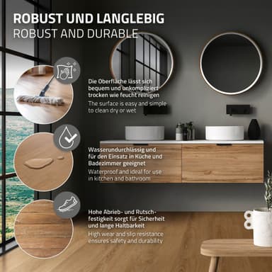 4,5 m² Click-vinyylilattia tammi 4,2 mm ruskea lattialaminaatti PVC