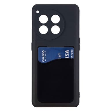 Silikonikuori korttitelineellä OnePlus 12 - Musta
