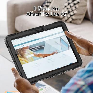 Hybridikuori olkahihnalla Samsung Galaxy Tab S9 Plus 12.4 - Musta