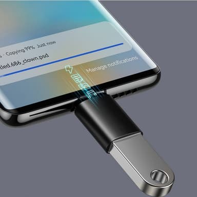 USB C USB 3.1 -sovitin alumiiniseosta Musta