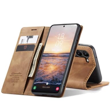 CaseMe Smart Magnet FlipCase Samsung Galaxy S24 Plus - Ruskea