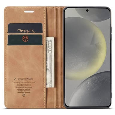 CaseMe Smart Magnet FlipCase Samsung Galaxy S24 - Ruskea