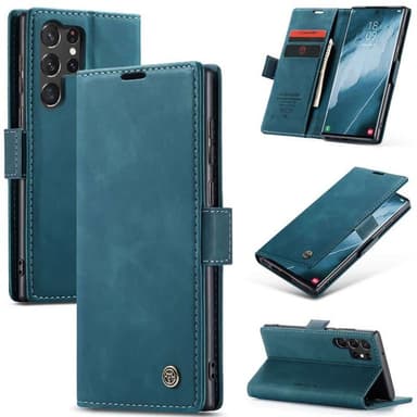CaseMe Smart Magnet FlipCase Samsung Galaxy S24 Ultra - Sininen