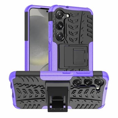 Iskunkestävä kuori jalustalla Samsung Galaxy S24 - Violetti