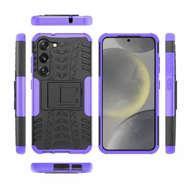 Iskunkestävä kuori jalustalla Samsung Galaxy S24 - Violetti