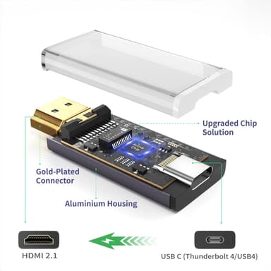 NÖRDIC USB-C - HDMI 8K60Hz -sovitin
