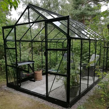 Lykke Kasvihuone Hybrid 9,7m2, musta