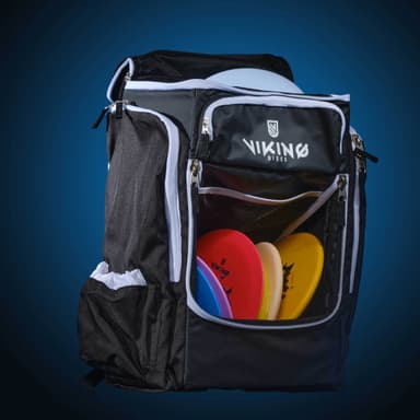 Viking Discs Tour Bag frisbeegolf reppu - Musta/Lime