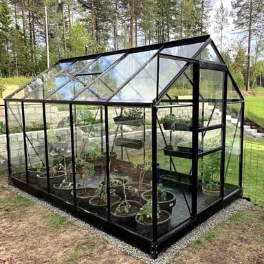 Lykke Kasvihuone PC 6,2m2, musta