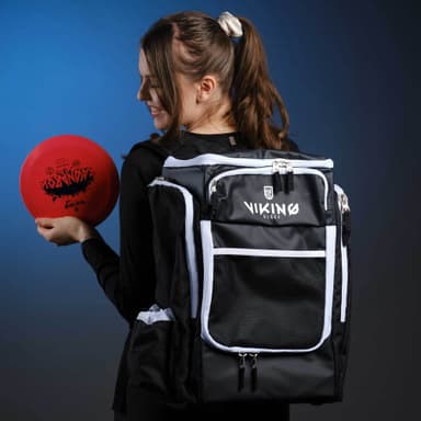 Viking Discs Tour Bag frisbeegolf reppu - Musta/Lime