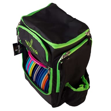 Viking Discs Tour Bag frisbeegolf reppu - Musta/Lime