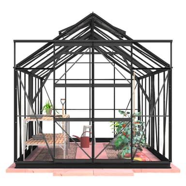 Lykke Kasvihuone Hybrid 11,3m2, musta