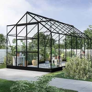 Lykke Kasvihuone Hybrid 11,3m2, musta