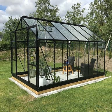 Lykke Kasvihuone Hybrid 9,7m2, musta