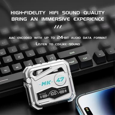MK47 mekaaninen pelaamiseen Bluetooth-korvakuuloke - Sininen