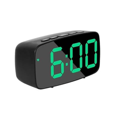 LED Herätyskello Arc vihreillä numeroilla - Musta