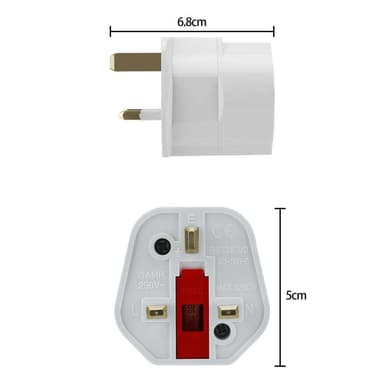 4x Sovitin Travel muunnin Converter (uk tyyppi g-eu)