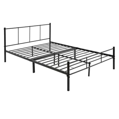 Metallisänky 160x200cm teräsrunkoinen sänky, jossa pääty ja hiljainen runko