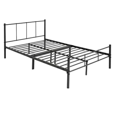 ML Design Metallinen sänky 120x200cm teräsrunko, musta