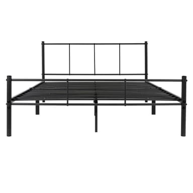 Metallisänky 160x200cm teräsrunkoinen sänky, jossa pääty ja hiljainen runko