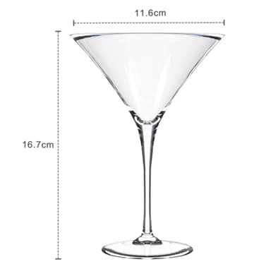 6x Kristallinkirkas Martini Lasi Cocktaillasi 145ml