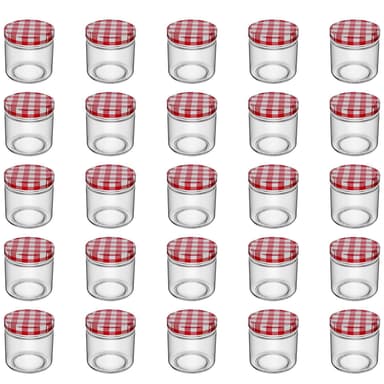 25x Säilykepurkki 150 ml Pienet lasipurkit hillopurkit
