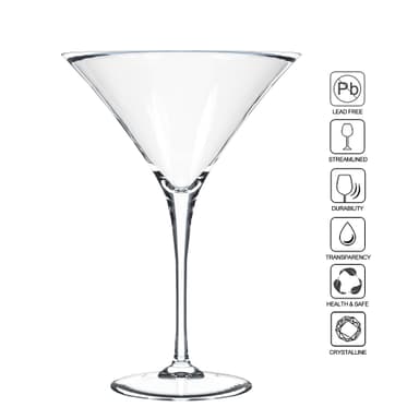 6x Kristallinkirkas Martini Lasi Cocktaillasi 145ml