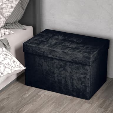 Taitettava Jakkara Penkki 49x30x30cm (musta)