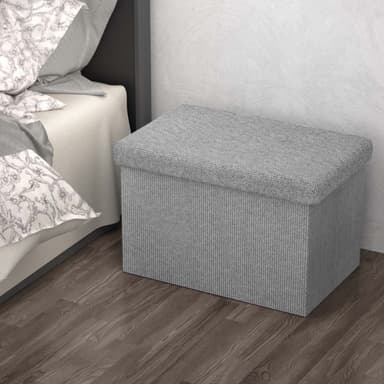 Taitettava Jakkara 49x30x30 cm Jalkatuki (harmaa)