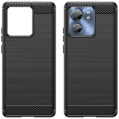 Harjattu TPU kuori Motorola Edge 40 5G - Musta