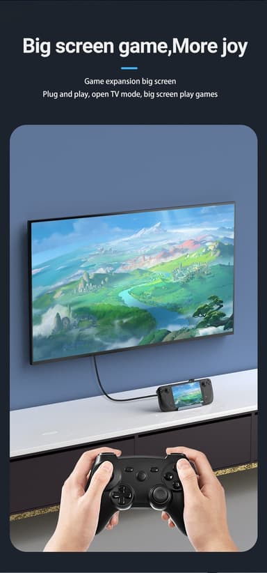 NÖRDIC USB-C 1–6 -telakointiasema Steam Deckille, HDMI 2.0 4k60Hz, RJ45, USB-A 3.0 5 Gbps, 100 W USB-C PD