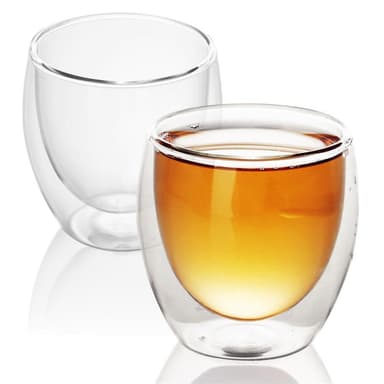 2x Termoslasi 200-300 ml Kahvikuppi Teelasi Kahvilasi