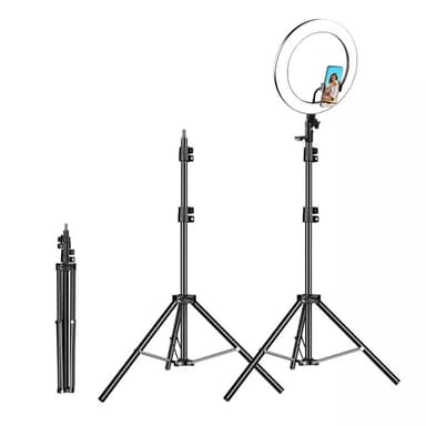 LED-ring light valokuvaukseen ja selfieihin jalustalla - 210 cm