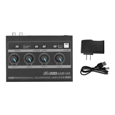 NÖRDIC 4-kanavainen kuulokevahvistin 6,3 mm ja 3,5 mm MICROAMP AMP-I4II