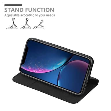 iPhone XR Suojakuori Lompakkokotelo (Musta)