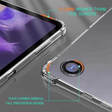 Samsung Galaxy Tab A9+ Kuori Kirkas TPU + Reunahiomattu